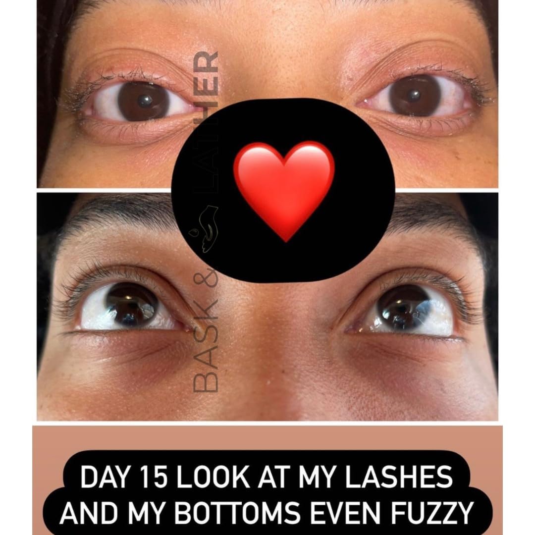 Lash Serum for Thicker, Fuller Eyelashes & Brows - Castor & Jojoba Oil, 3 Month Supply with Brush Applicator