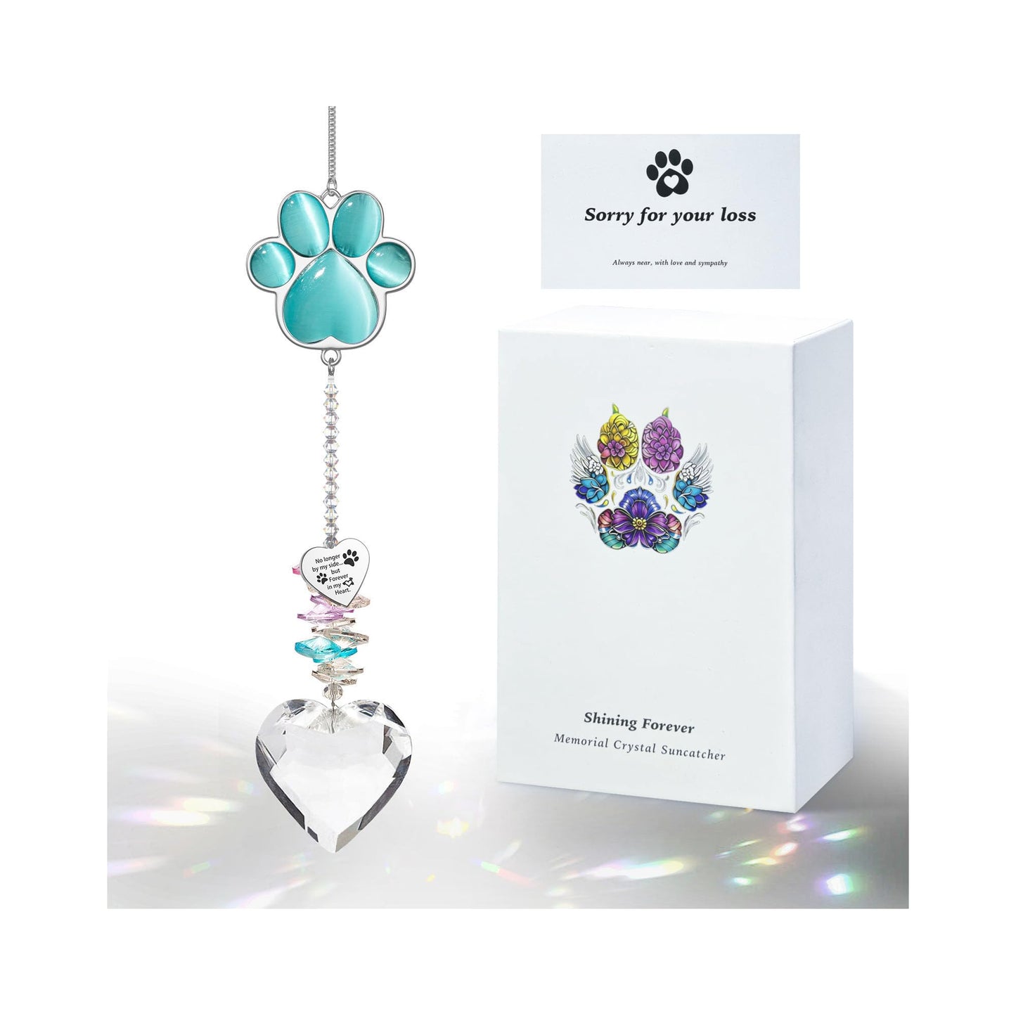Dog Memorial Gifts for Loss of Dog, Pet Sympathy, Dog Memorial Suncatcher