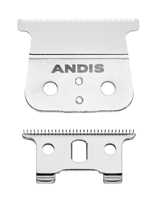Andis T-Blade Replacement for T-Outliner, GTO, GO, and SLS Trimmers - Close Cutting, Zero Gapped, Silver