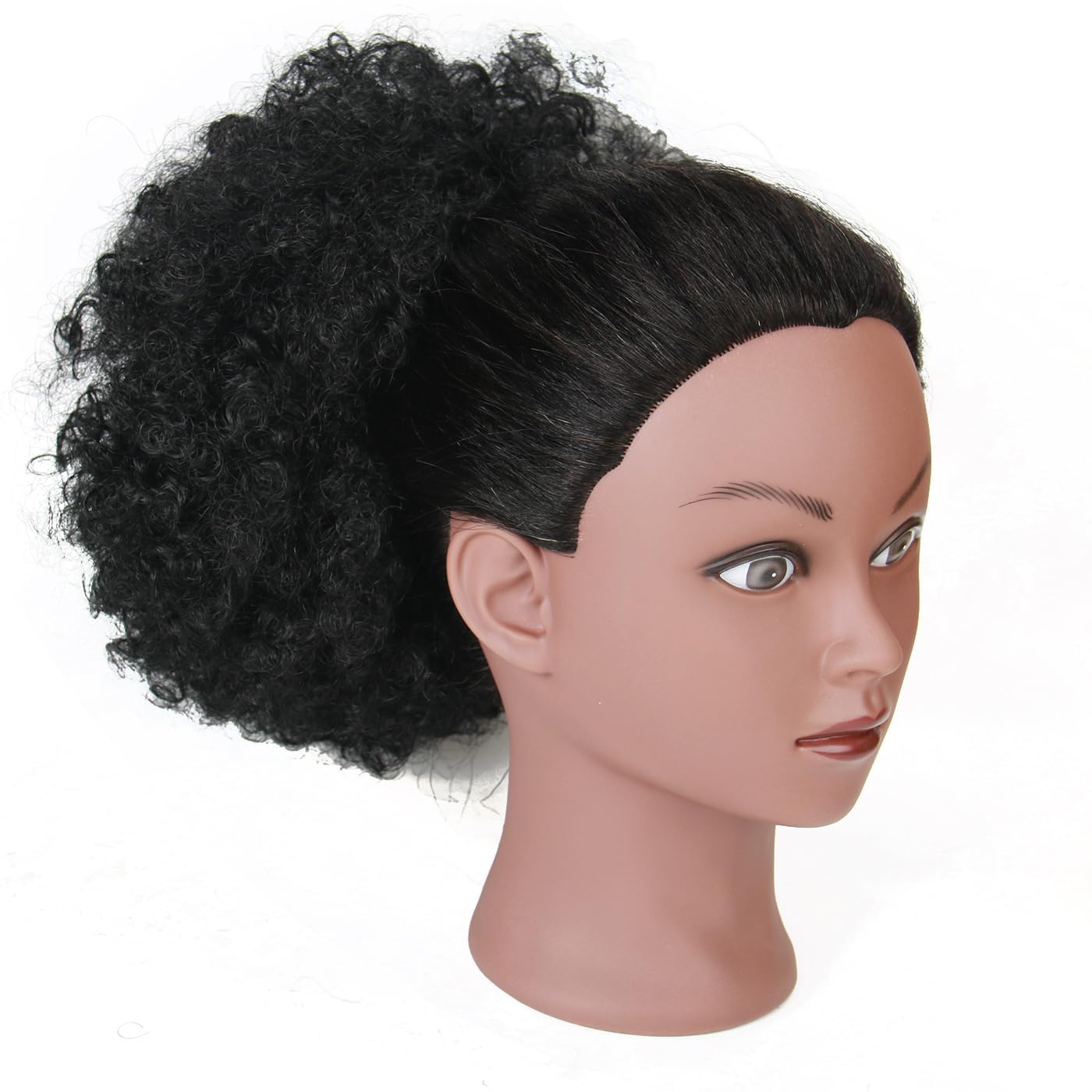 Afro Puff Drawstring Ponytail Extension - Short Curly Clip-On Bun for Black Women | Kinky Texture (1#)