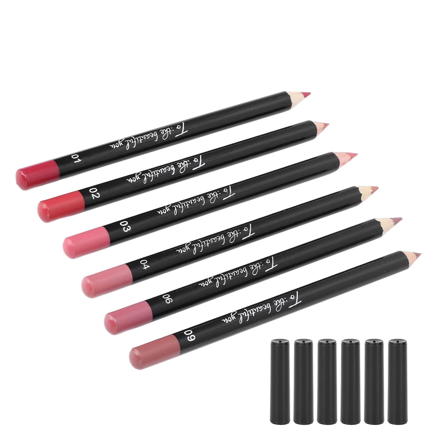 ANGGREK Lip Liner Set - 6 Matte Long-Lasting Pigmented Pencils | Professional Quality Makeup