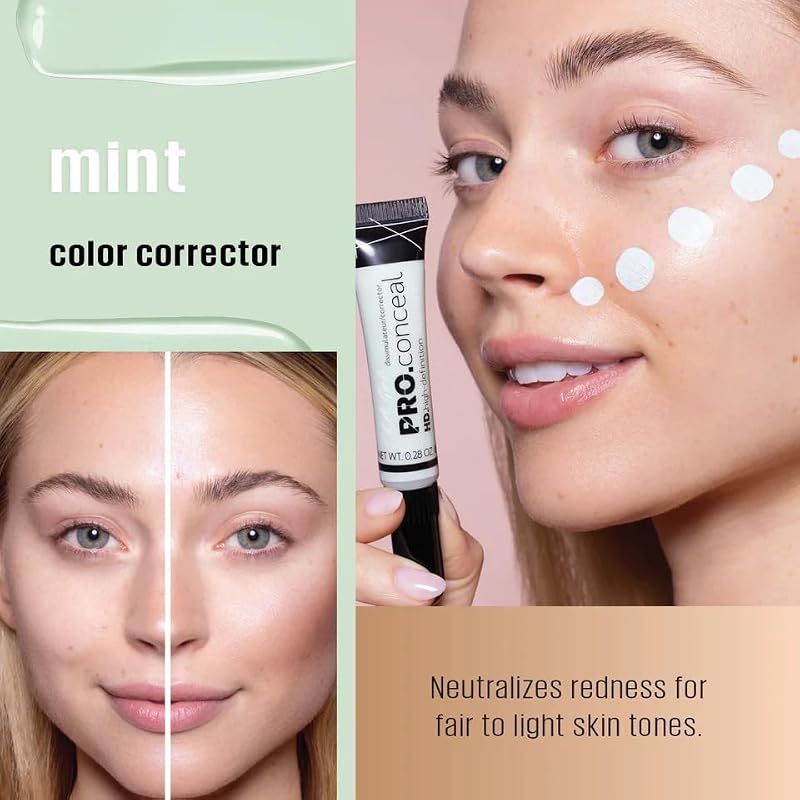 L.A. Girl Mint Corrector 0.28 Oz - Neutralizes Redness for Fair Skin