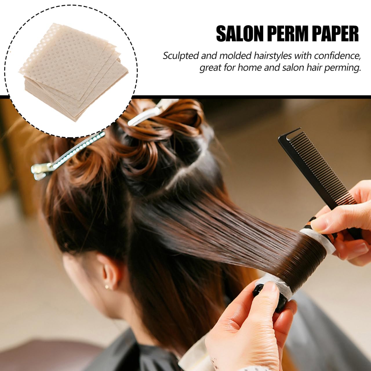 Hair Perm Paper - 200 Pcs Disposable End Papers for Salon & Home Use | Strong Water Absorption 4.33x2.36 In