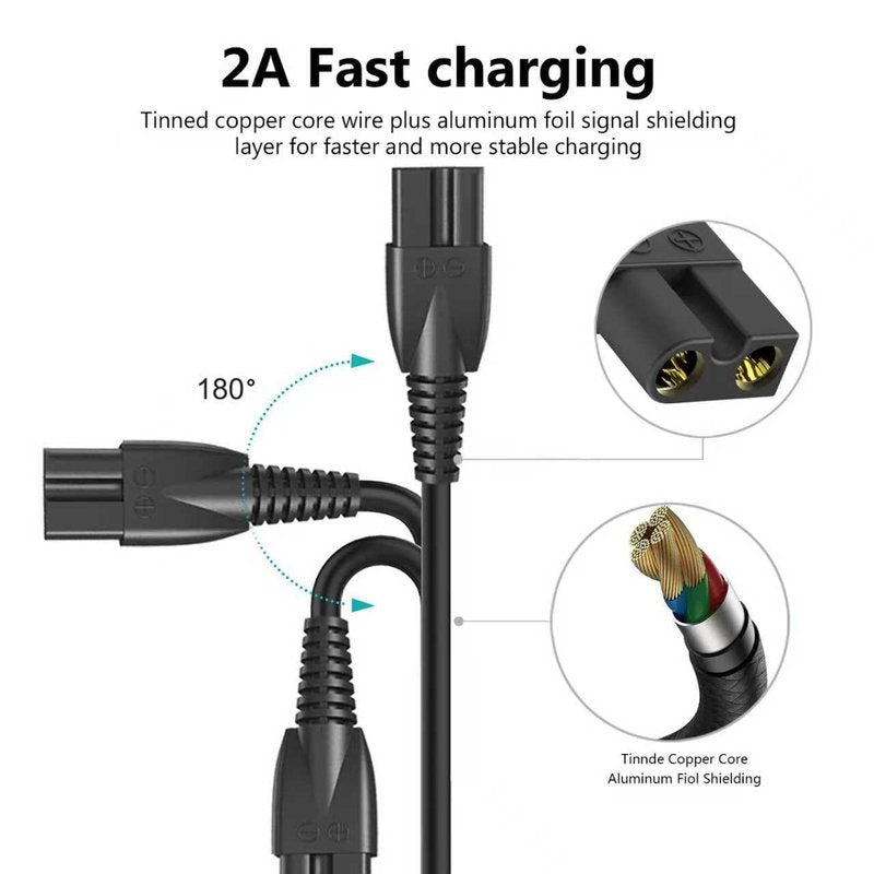 5V USB Charger Compatible with Meridian Grooming Electric Shaver Trimmer, oneisall Dog Clippers oneisall P2, 26225202-003DE, C61, X2N5, X2, K52NTS, N6, A11 Cat Hair Trimmer Charging Cable Cord