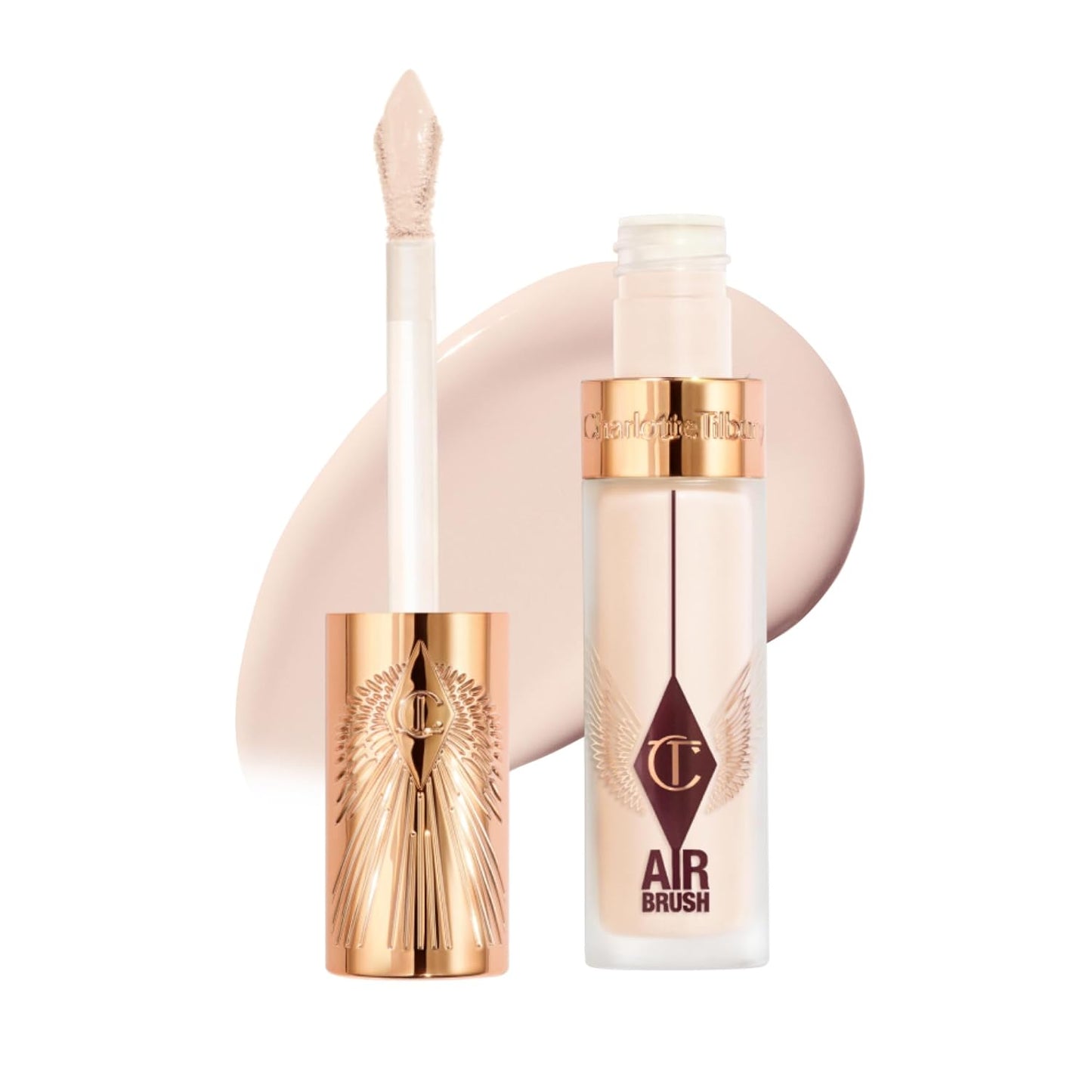Charlotte Tilbury AIRbrush Flawless Blur Concealer - Longwear, Hydrating, Full Coverage for Dark Circles & Blemishes | Natural Matte Finish
