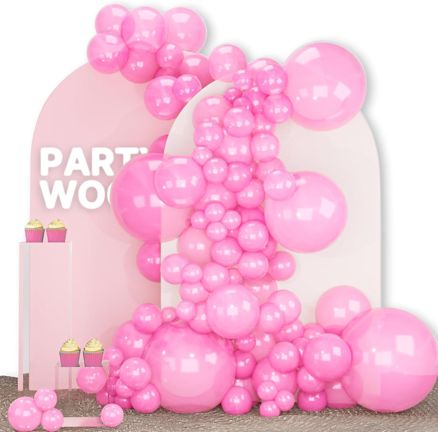 Black Balloon Arch Kit - 140 Pcs in 5-18 Inch Sizes for Baby Showers, Birthdays & Anniversaries | Elegant Black Decor