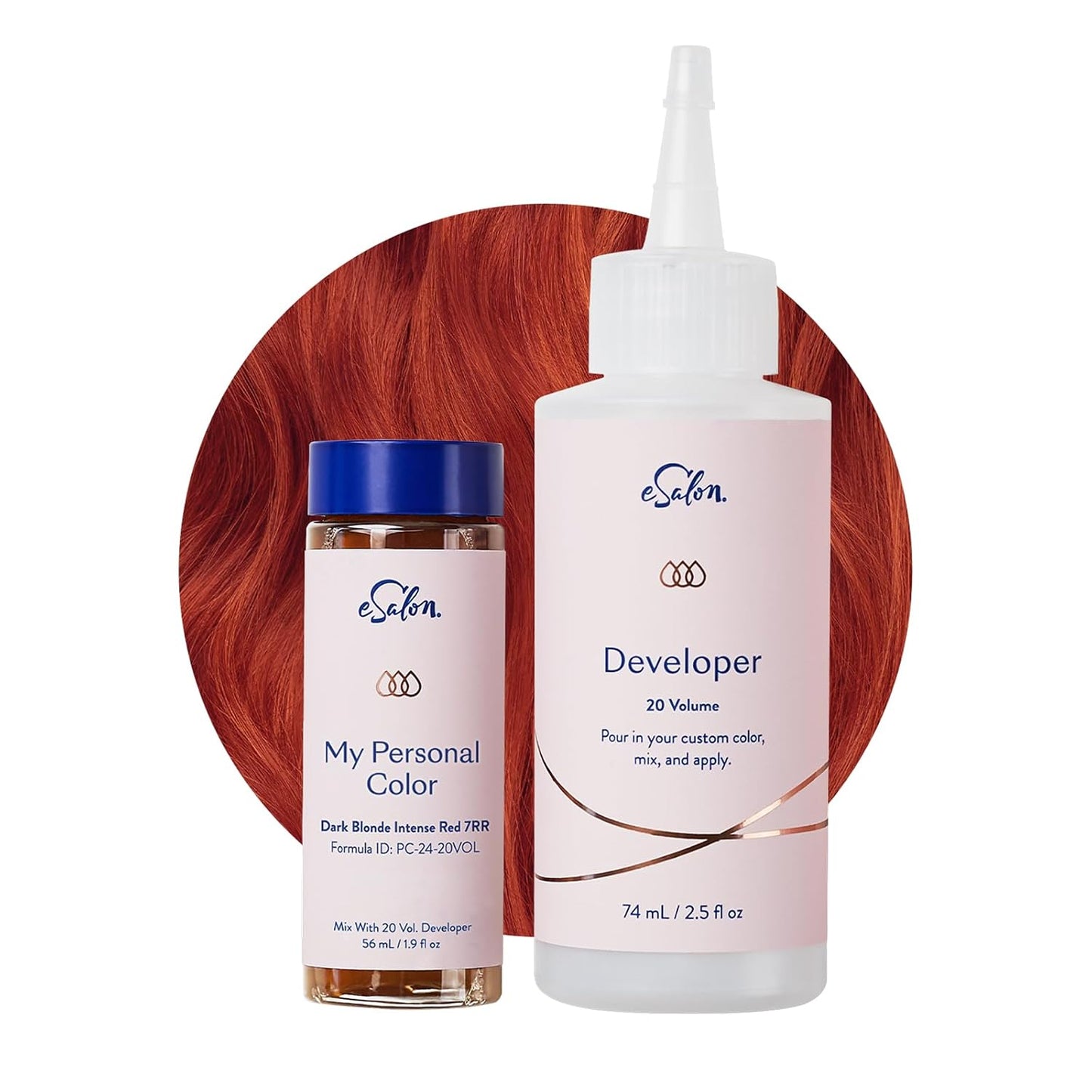 Permanent Hair Color Kit - Dark Blonde Copper Gold | Ammonia-Free Dye for 100% Gray Coverage