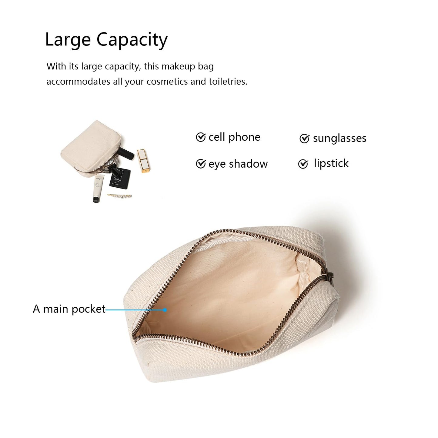 YONBEN Cosmetic Bags Sleek and Versatile Carryalls for Your Beauty Essentials