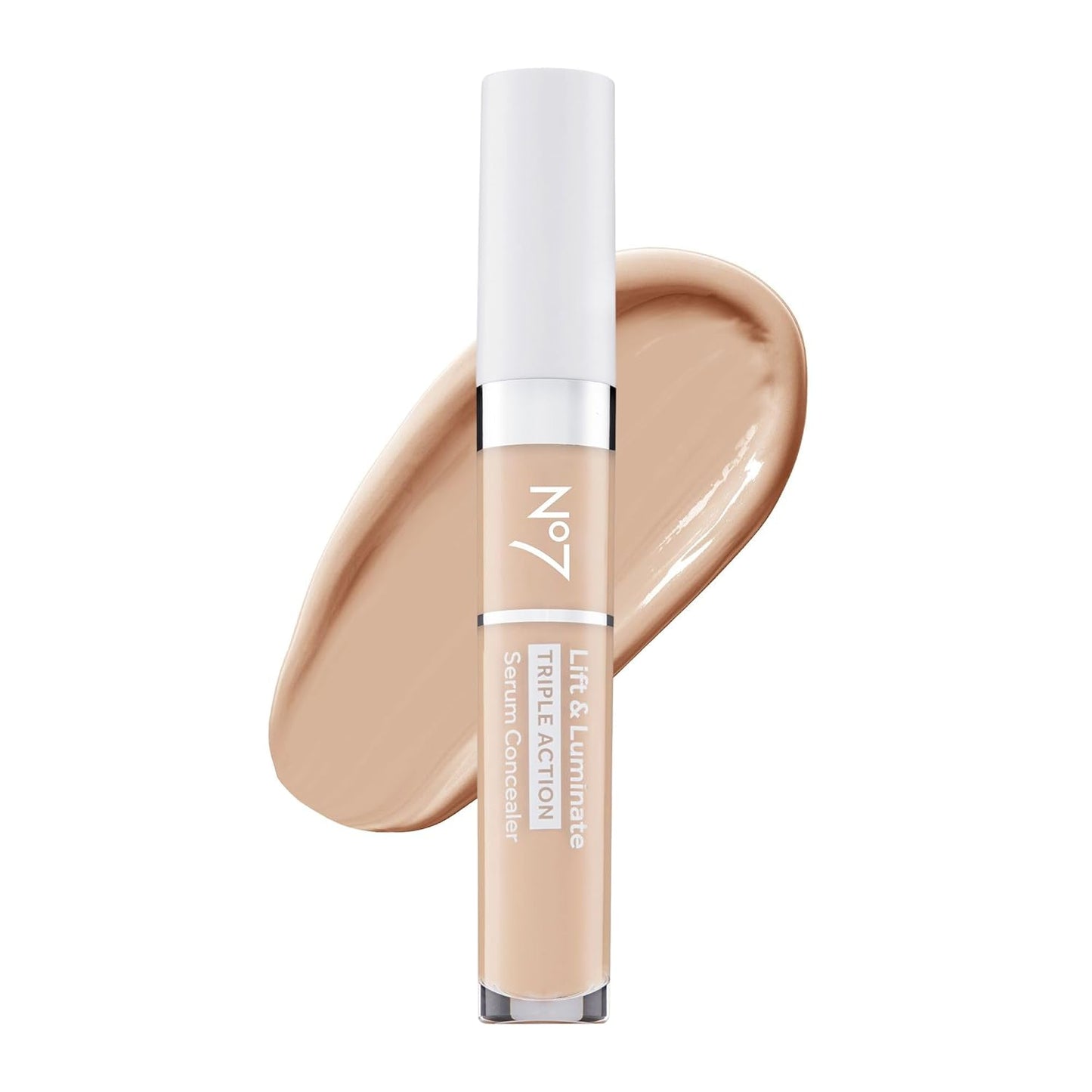 No7 Lift & Luminate Serum Concealer - Anti-Aging Liquid Makeup for Blemishes & Dark Circles | Light (8ml)