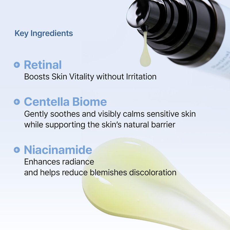 Retinal Skin Booster Serum - Anti-Aging Retinaldehyde & Niacinamide | K-Beauty Facial Serum for Fine Lines & Firming | 5.07 fl oz