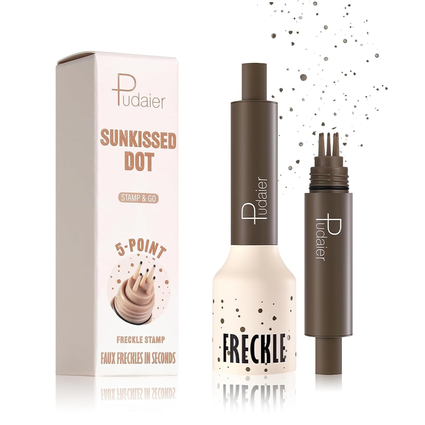 Freckle Stamp - Waterproof Faux Freckle Pen for Natural-Looking Makeup | Quick-Dry 5-Point Marker (03)