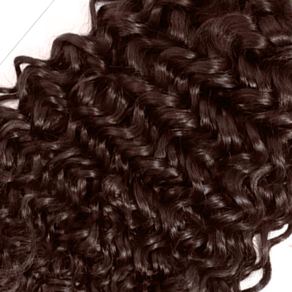 26 28 30 Inch #4 Brown Bundles Human Hair Water Wave 3 Bundles Brazilian Remy Hair 50 Grams/Bundle 10A Grade Unprocessed Virgin Hairs Chocolate Brown Bundle Weaves Extensions