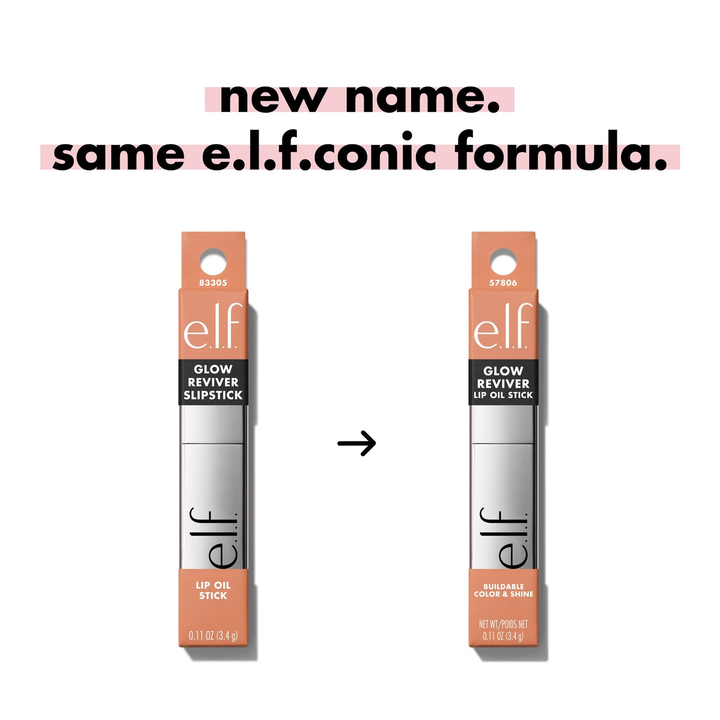 e.l.f. Glow Reviver Lip Oil Stick, Tinted, Non-Sticky & Hydrating For A Soft-Shine Finish, Vegan & Cruelty-Free, Cara-melt