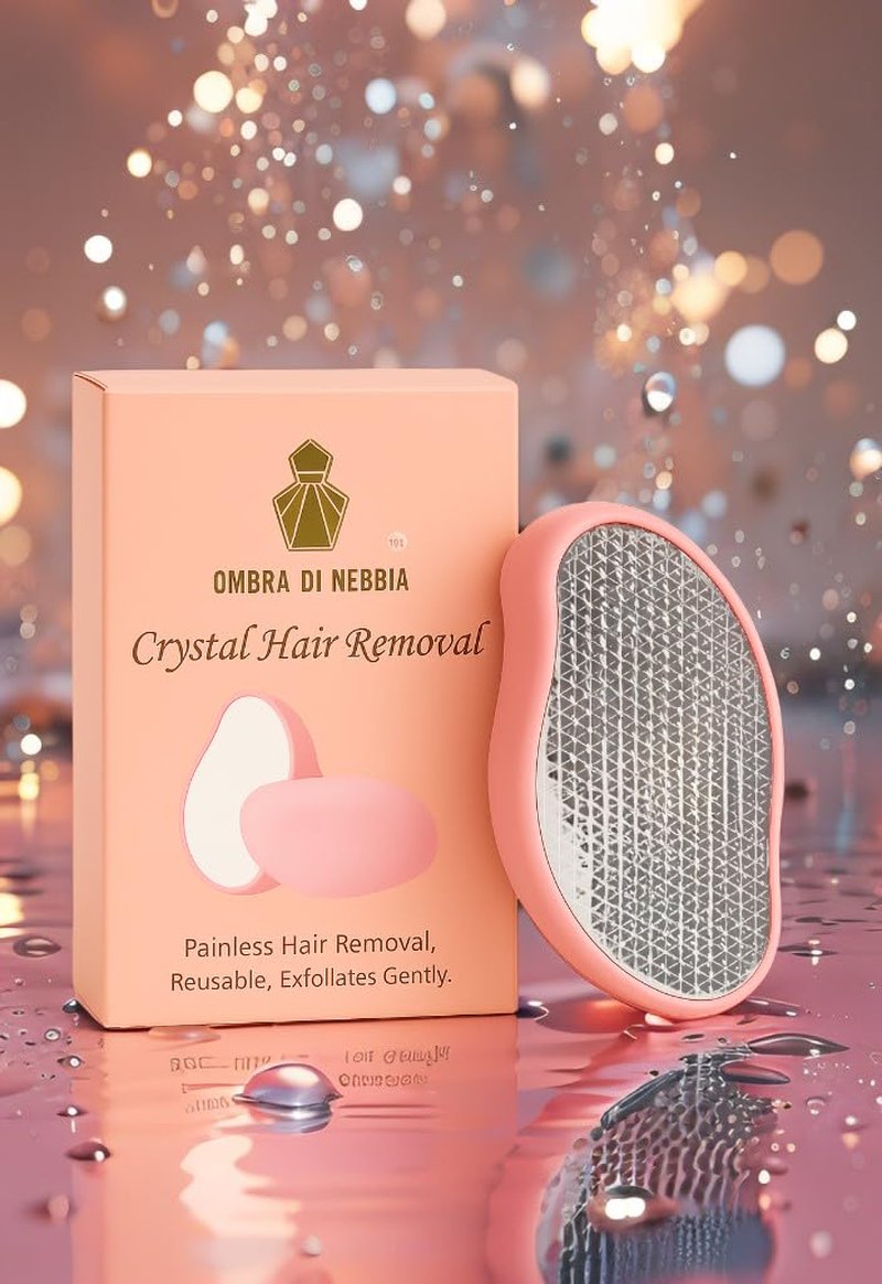 Ombra Di Nebbia Crystal Hair Eraser – Reusable Nano-Glass Hair Remover & Exfoliator for Smooth Skin | Painless Hair Removal Tool for Men & Women – Ideal for Leg, Body, and Back Hair Removal