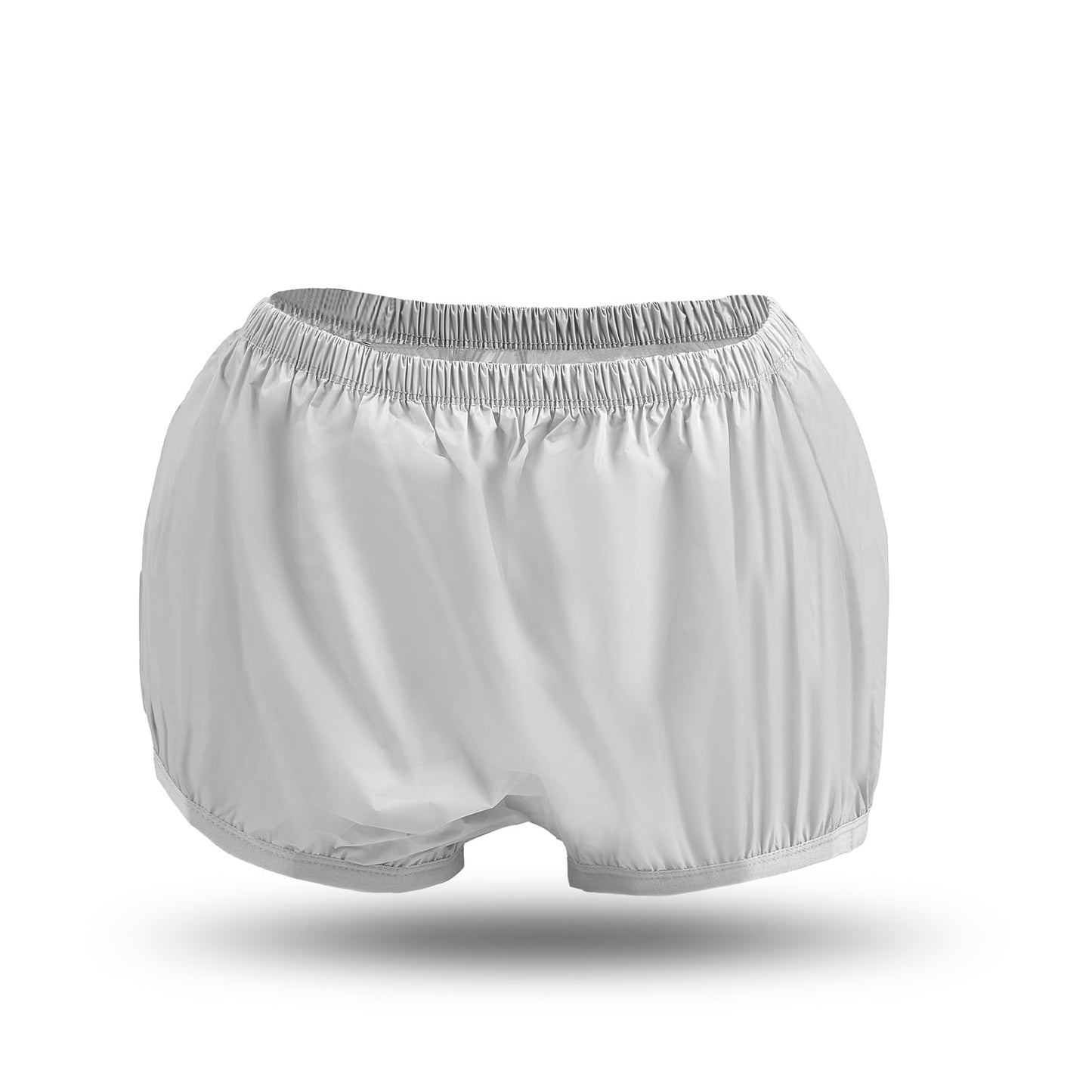 Menpol Adult Diaper Covers Waterproof, Leakproof Incontinence Plastic Pants Protective, Reusable Rubber Underwear for Women (1, Gray, S)