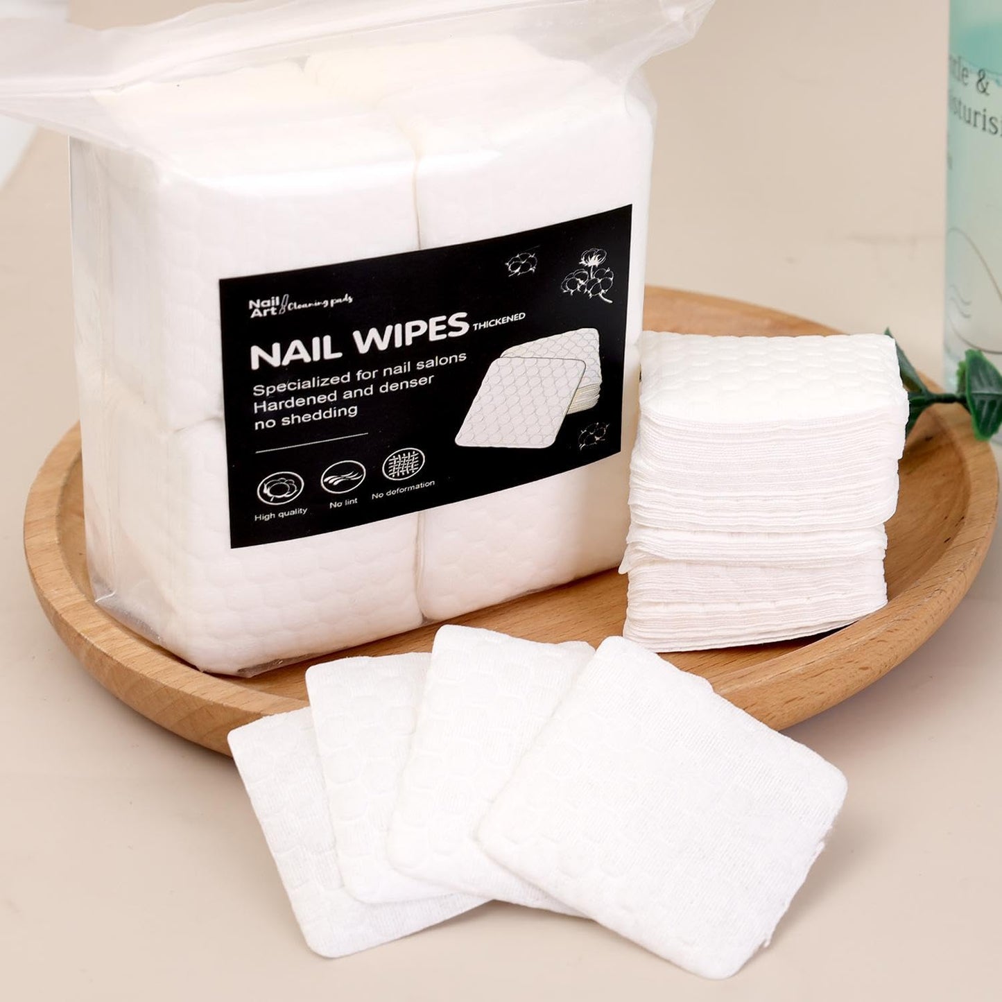 500Pcs/Pack Solid Durable Nail Tools Manicure Gel Nail Polish Remover Pads Lint-Free Wipes Napkins Wraps