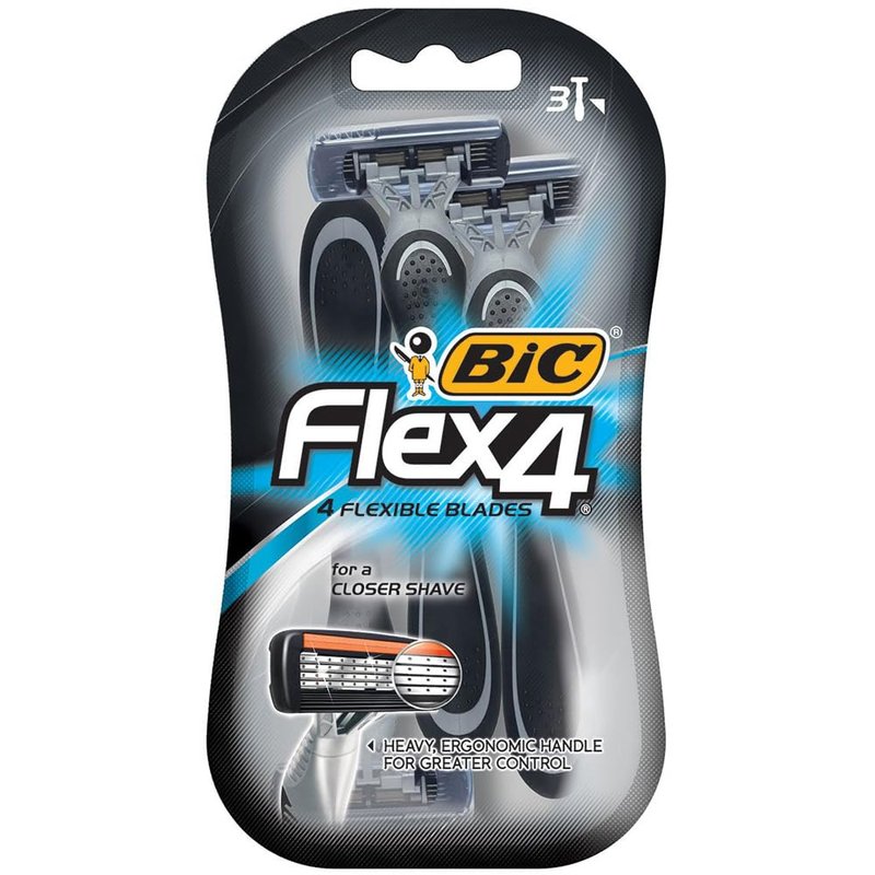 Bic Bic Flex 4 Disposable Shavers, 3 each (Pack of 2)