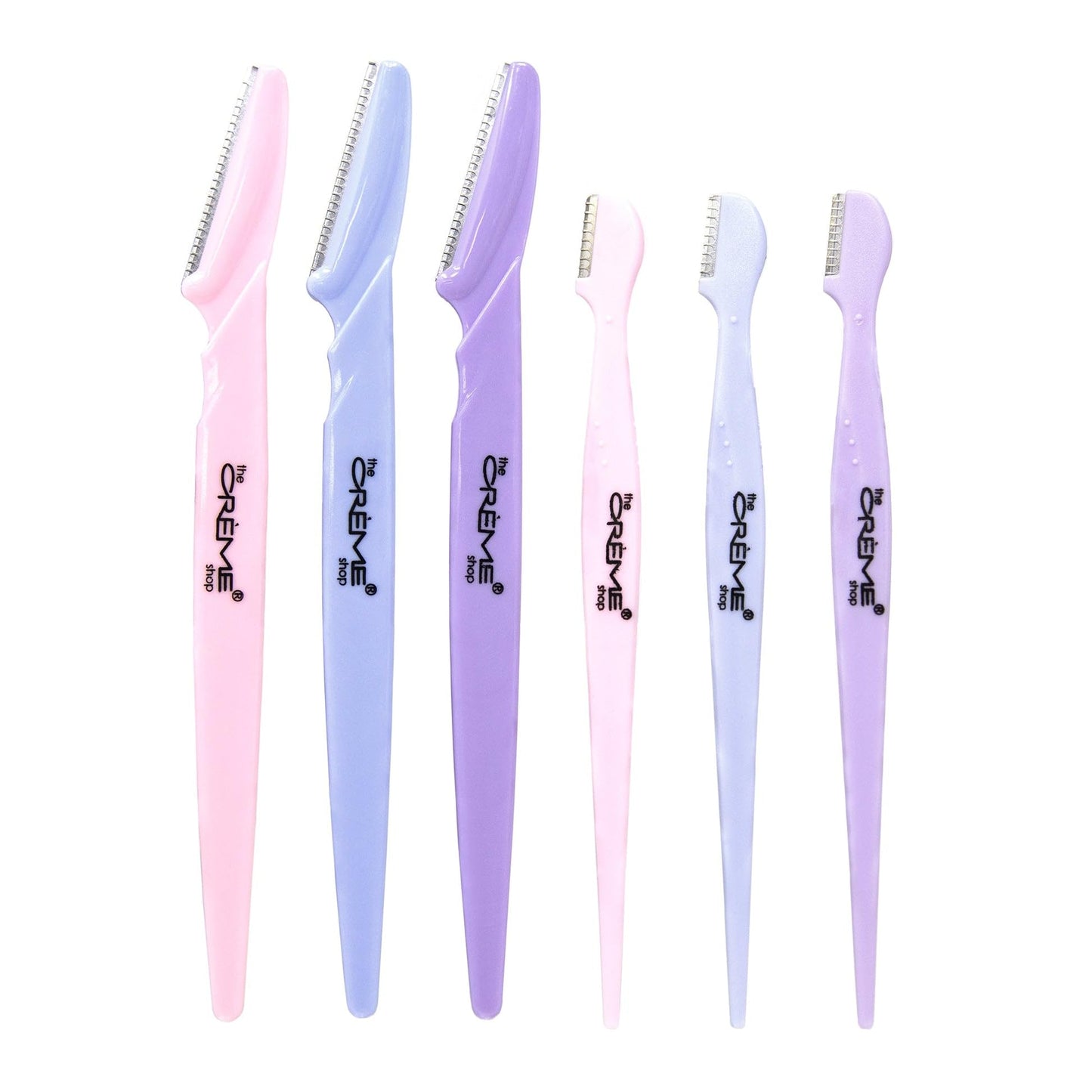 The Crème Shop Expert Removal Collection Dermaplaning Tool for Face | Face Razors for Women | Stocking Stuffers for Women (Pack of 6)