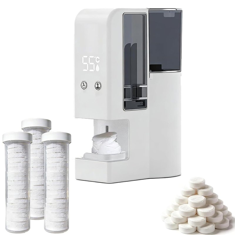 Automatic Hot Face Towel Dispenser - 5-Second Heating Portable Towel Warmer | Includes 60 Compressed Towels