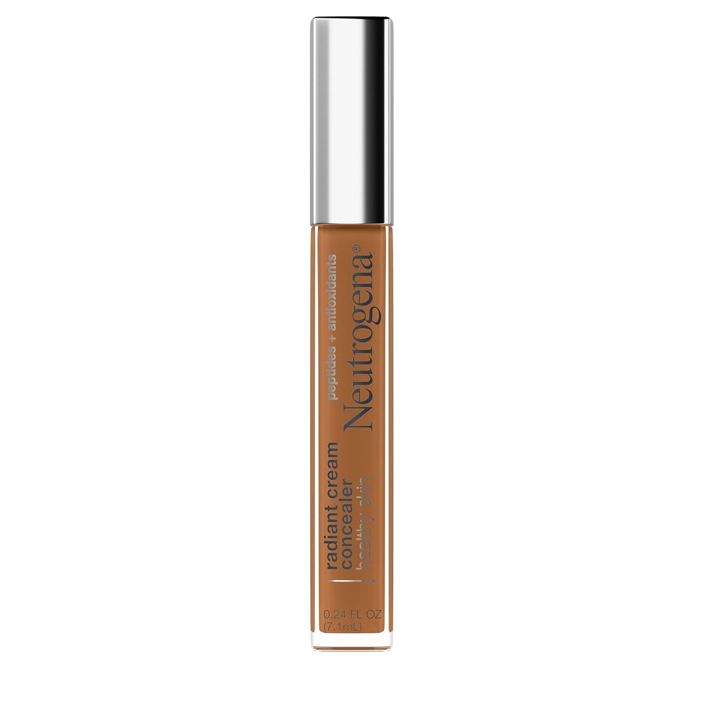 Neutrogena Radiant Brightening Cream Concealer - Lightweight, Non-Comedogenic, Peptides & Vitamin E | Cashew Light/Medium 03, 0.24 oz