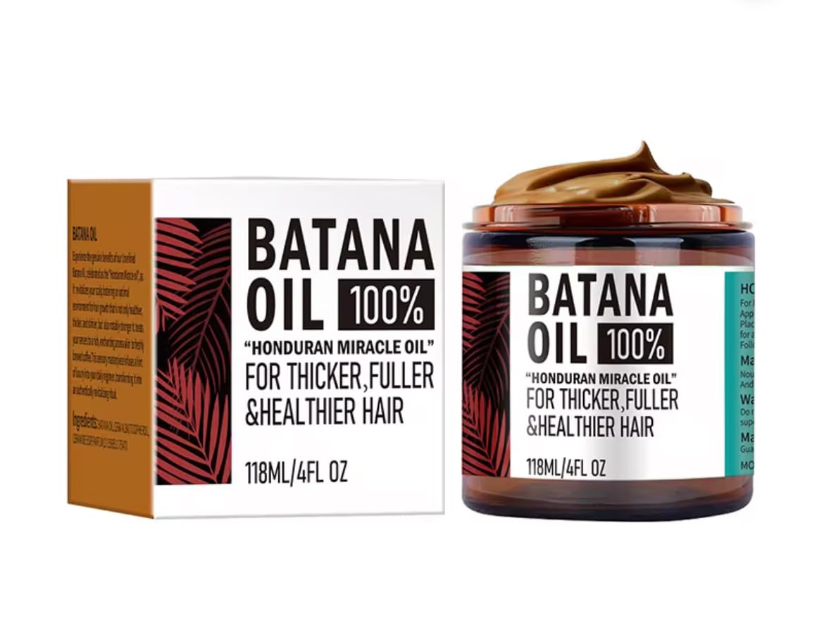 Honduran Batana Oil - 100% Natural Miracle Oil for Hair Growth | Thicker, Fuller Hair Treatment - 4 fl oz