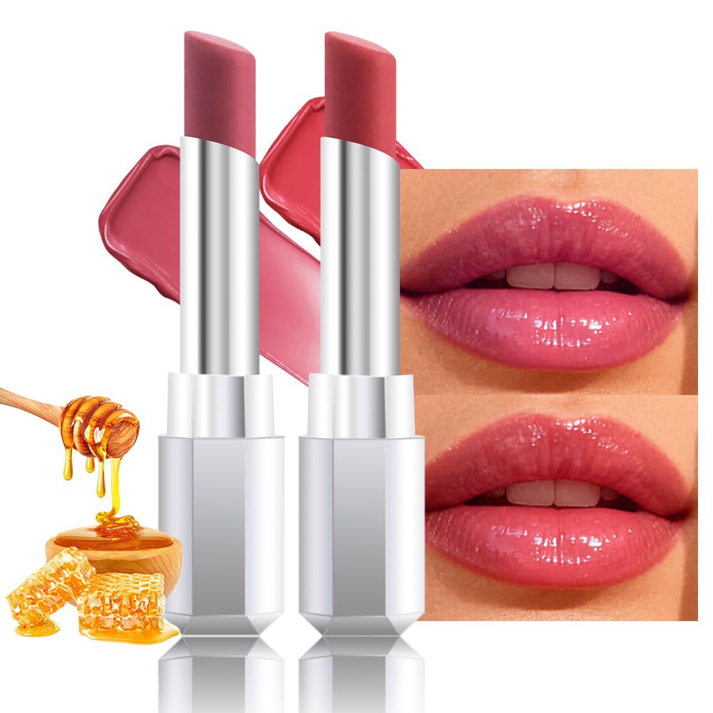 Brown Honey Lipstick | Tinted Moisturizing Lip Balm for Dry Lips - Vegan Hydrating Gloss, Sheer Lightweight Makeup, 1Pc
