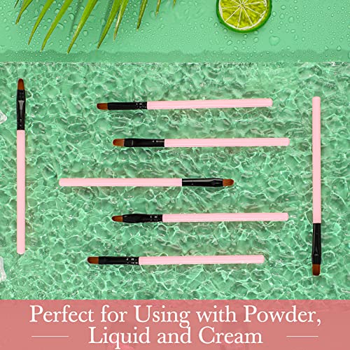 Patelai 48-Piece Synthetic Flat Makeup Brush Set for Lips and Concealer