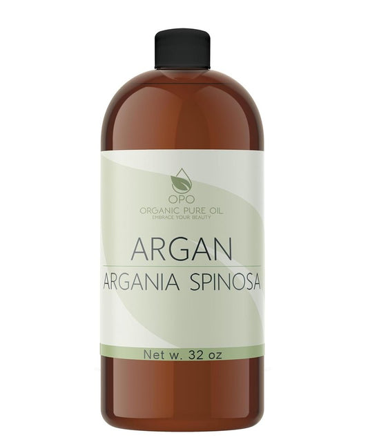 Moroccan Argan Oil - Pure Unrefined Extra Virgin Cold Pressed - 32 oz | Hydrating Oil for Hair, Skin, Face, Body, Beard & More