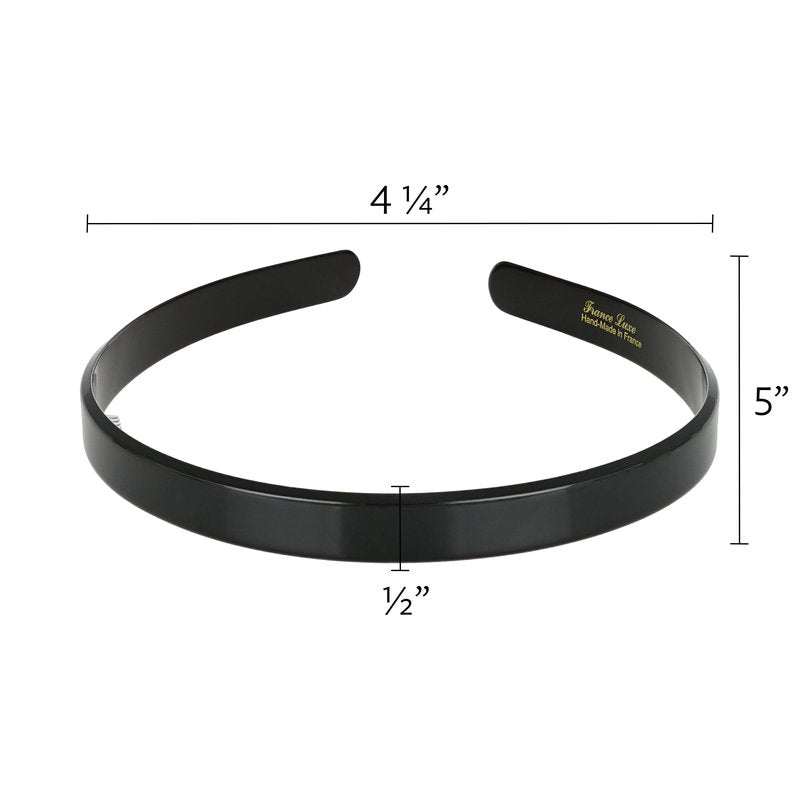 France Luxe Ultracomfort Headband, 1/2”, French Classic, Non Slip Skinny Headbands for Women With Gentle Teeth, Flexible Plastic, Women's Hair Accessories, South Sea Faux Shell