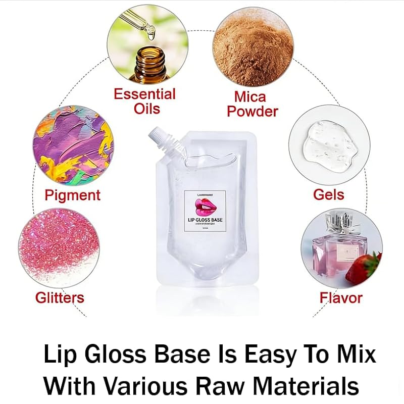 Clear 3 Pack Lip Gloss Base 3x100ML Non-Stick DIY Gel for Lip Balm & Gloss
