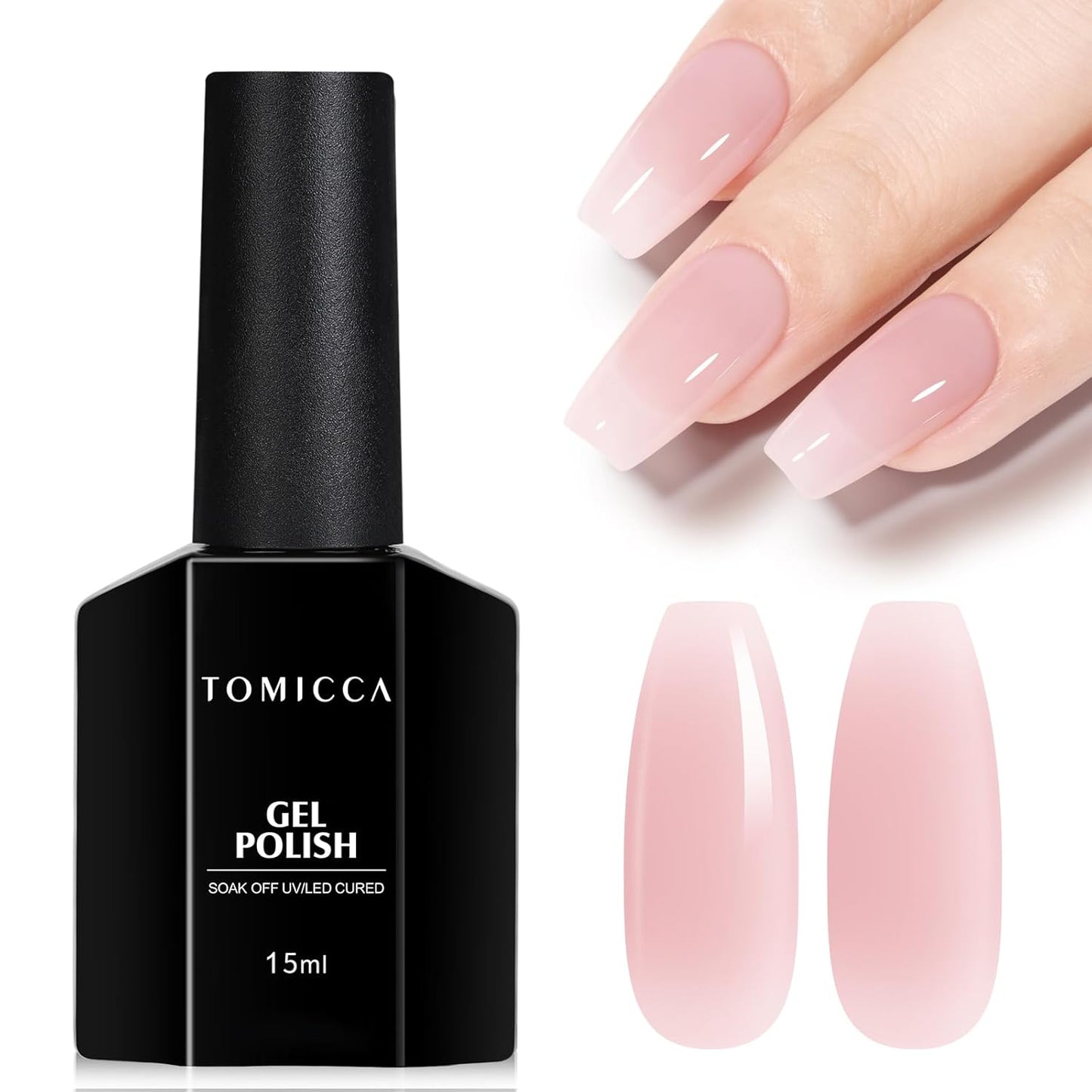 TOMICCA Gel Nail Polish - Dark Orange Autumn Winter Color | Long Lasting High Gloss Soak Off UV LED for DIY Manicure