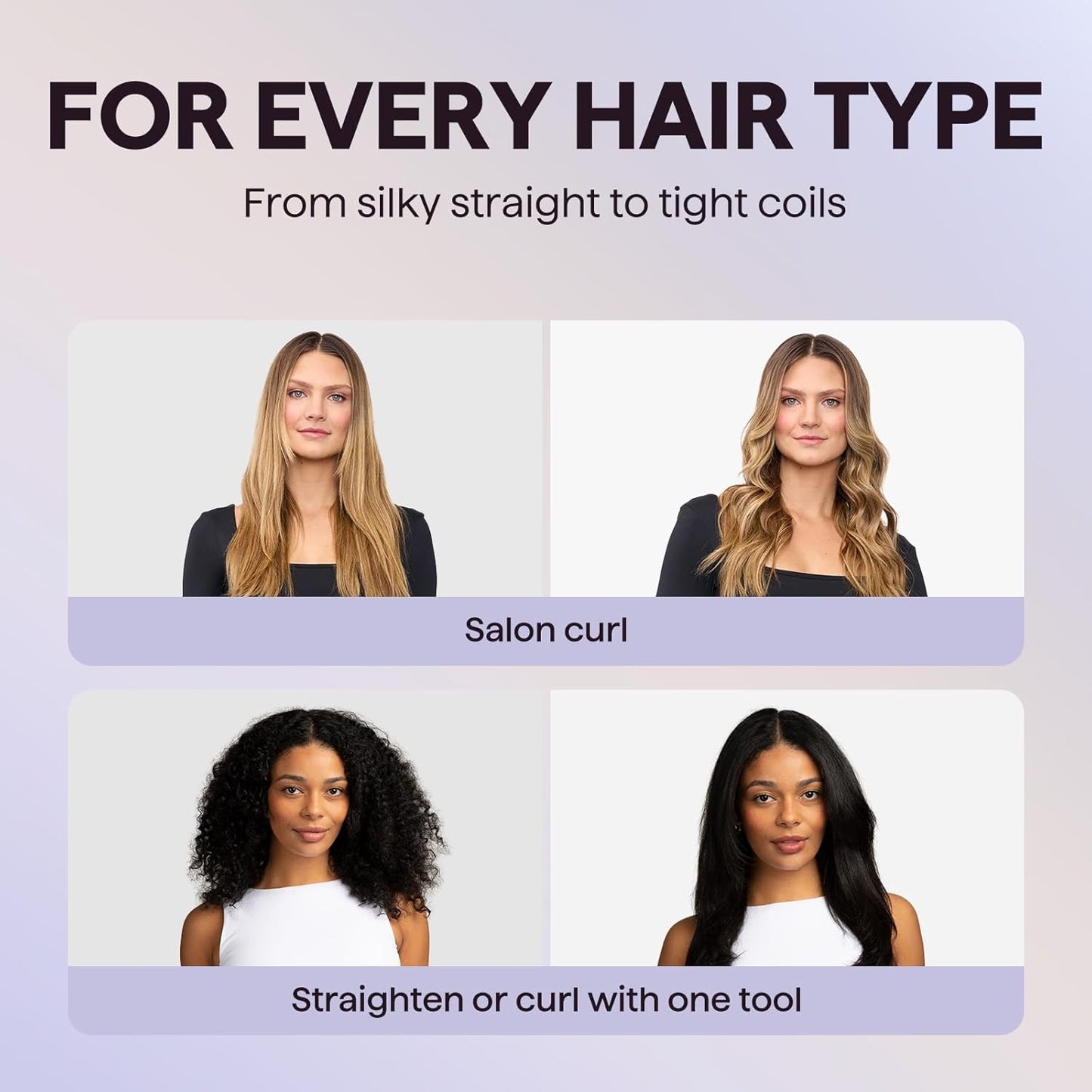 Airflow Styler - 2 in 1 Curling Iron & Hair Straightener | Whirlwind Curl, Less Damage to Hair