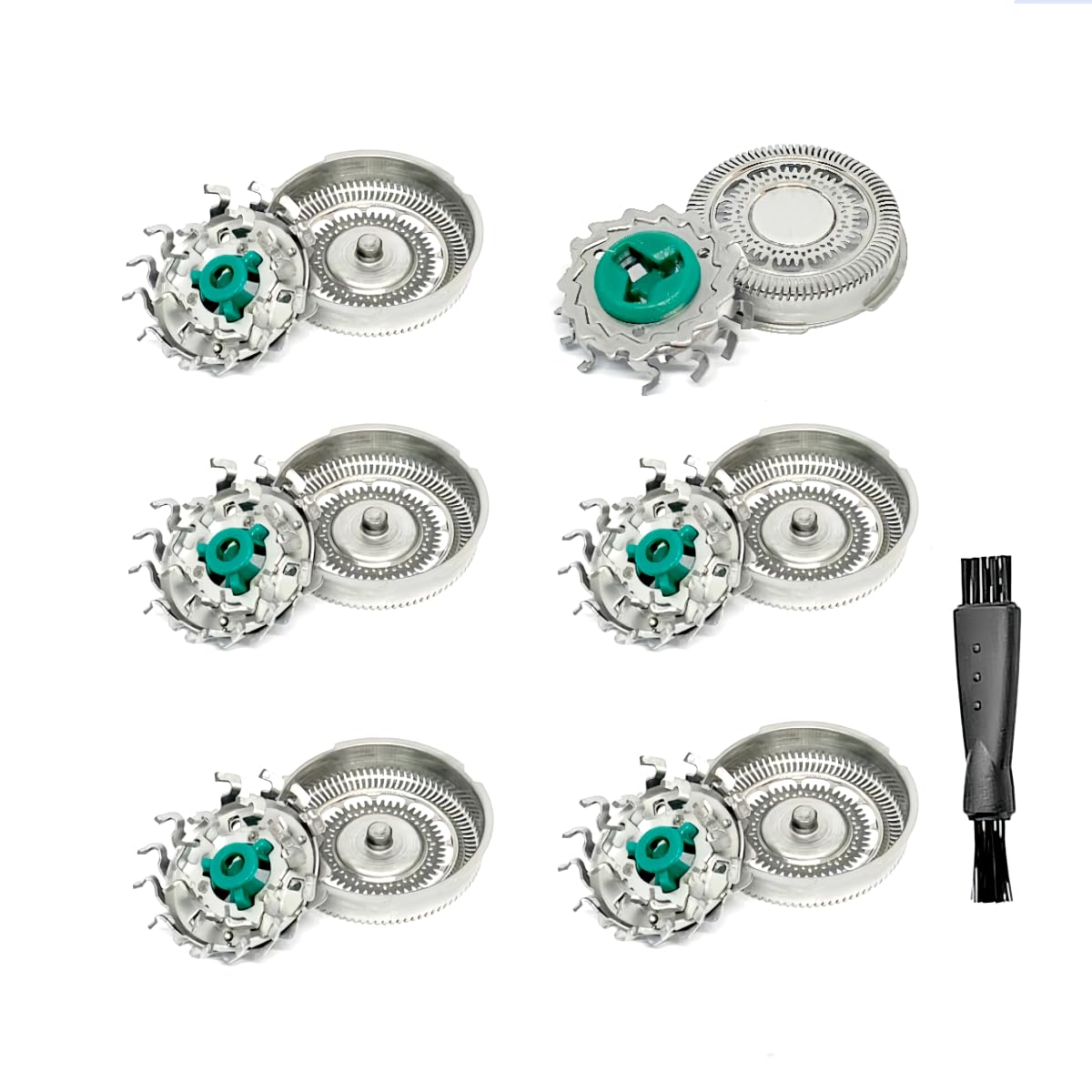 Sh60 Replacement Heads Compatible with Philips Norelco 6000 Replacement Blades for Philips Series 6000 Shaver S6810/82, S6850/85, S6880/81, Sh60 Heads 6-Pack