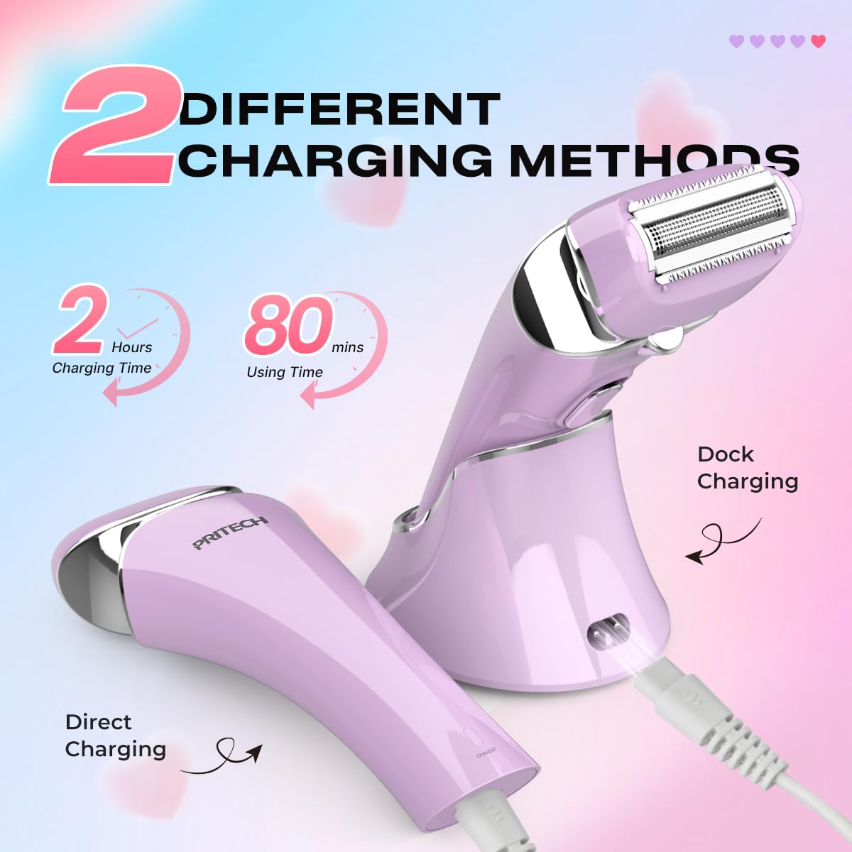 Electric Shaver for Women Rechargeable Wet Dry Electric Razor for Women, Waterproof Lady Shaver for Legs Arm Underarm Bikini Public Body Razor with One Extra Foil Blade