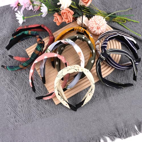 AOPRIE 10 Pack Flower Turban Headbands for Women & Girls