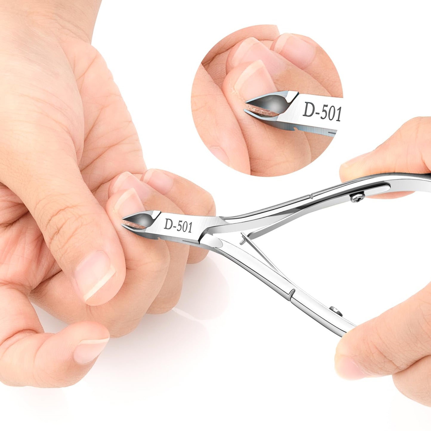 4 Packs Cuticle Nipper & Nail Trimmer, Premium Stainless Steel Cuticle Trimmer for Manicure & Pedicure at Home/Spa/Salon [Silver]