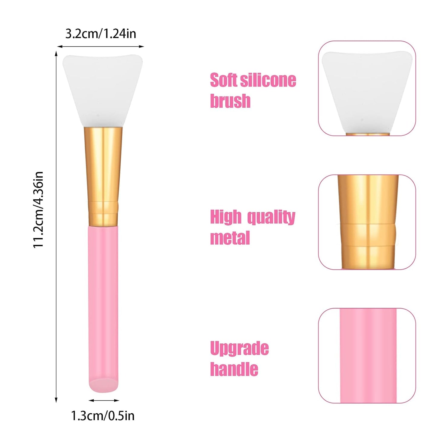 Silicone Face Mask Brushes - 2 PCS Applicator Set for Facial Mud Masks & Body Lotions | Soft Hairless Design (Black & Blue)