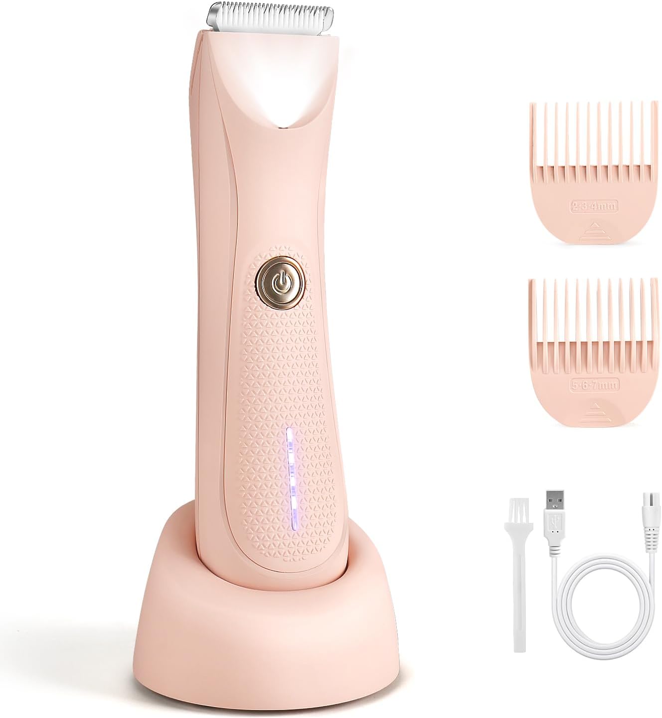 Bikini Trimmer for Women - LED Light, IPX7 Waterproof, Cordless Pubic Hair Shaver | Dual Charging & Skin-Safe Design