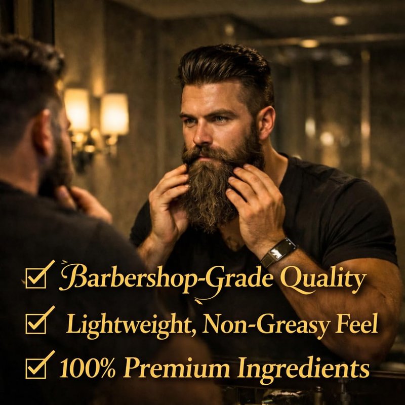 Beards & Bombshells Hydrating Beard Butter, Light Whipped, Non-Greasy, Softens Hair, Tames Frizz, Adds Light Shape (Manhatton Noir)