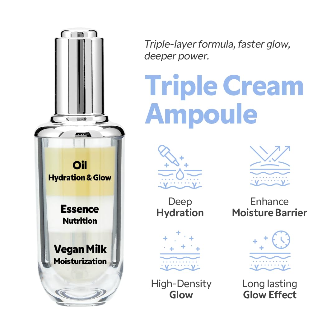 Ceramic Milk Ampoule - Nourishing Skin Serum for Radiant Glow | 1.35 Fl Oz