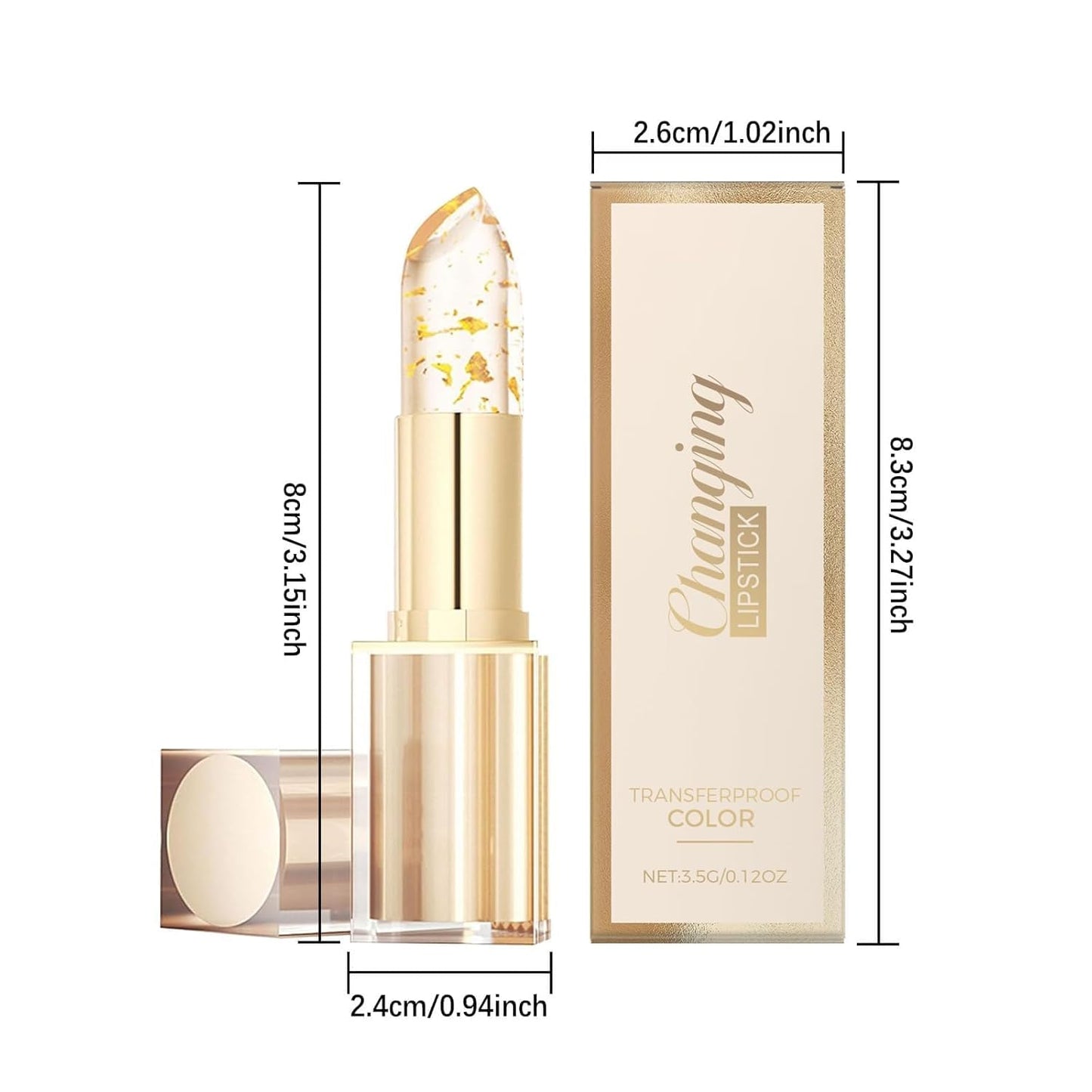 Color Changing Lipstick | pH Adjusting Clear Lip Gloss for Older Women - Transfer-Proof, Long-Lasting Hydration, 2 Pieces