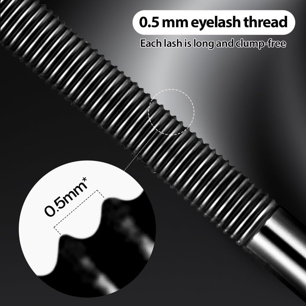 Waterproof Metal Wand Mascara - Volume & Length for Natural, Non-Smudged Lashes | Long-Lasting Curling Tubular Formula