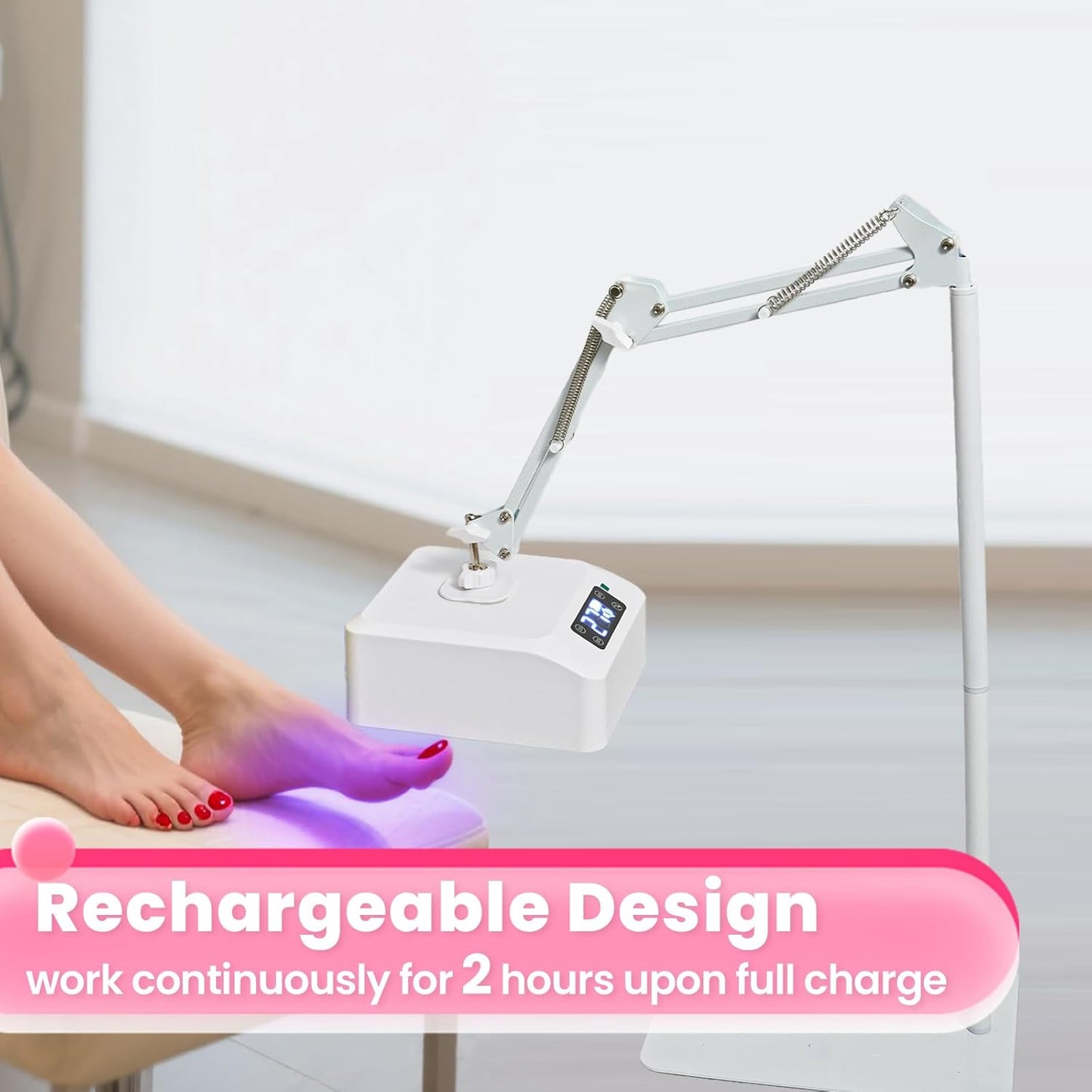 UV Foot Lamp - 78W Cordless Pedicure Light with Sensor | Wireless Gel Nail Polish Curing