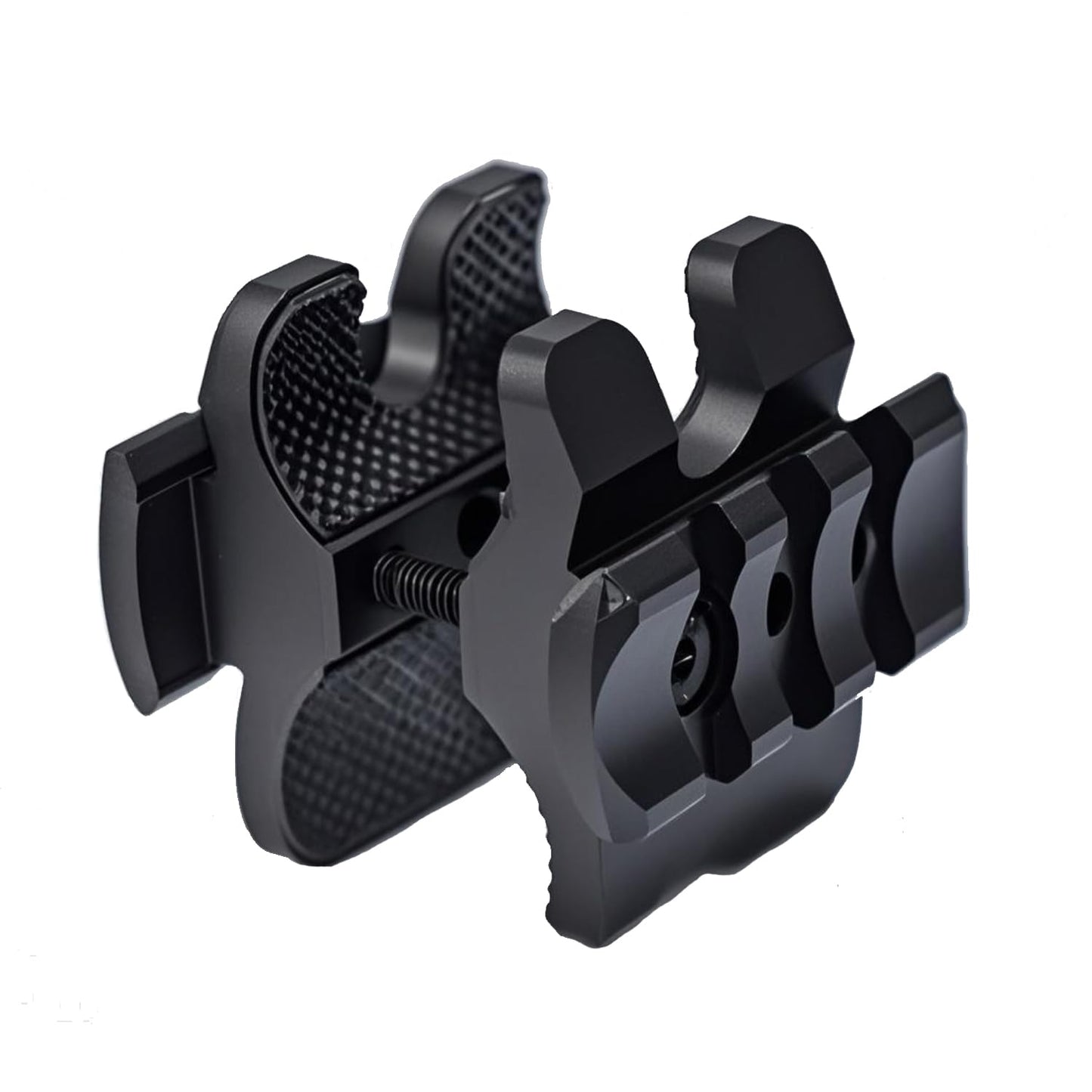 Hidcor Tactical Shotgun Barrel Clamp Mount with Rubber Pads, Picatinny Rail Flashlight Accessories for 12Ga Mossberg 500/590, Maverick 88, Remington 870, SXP Defender and More