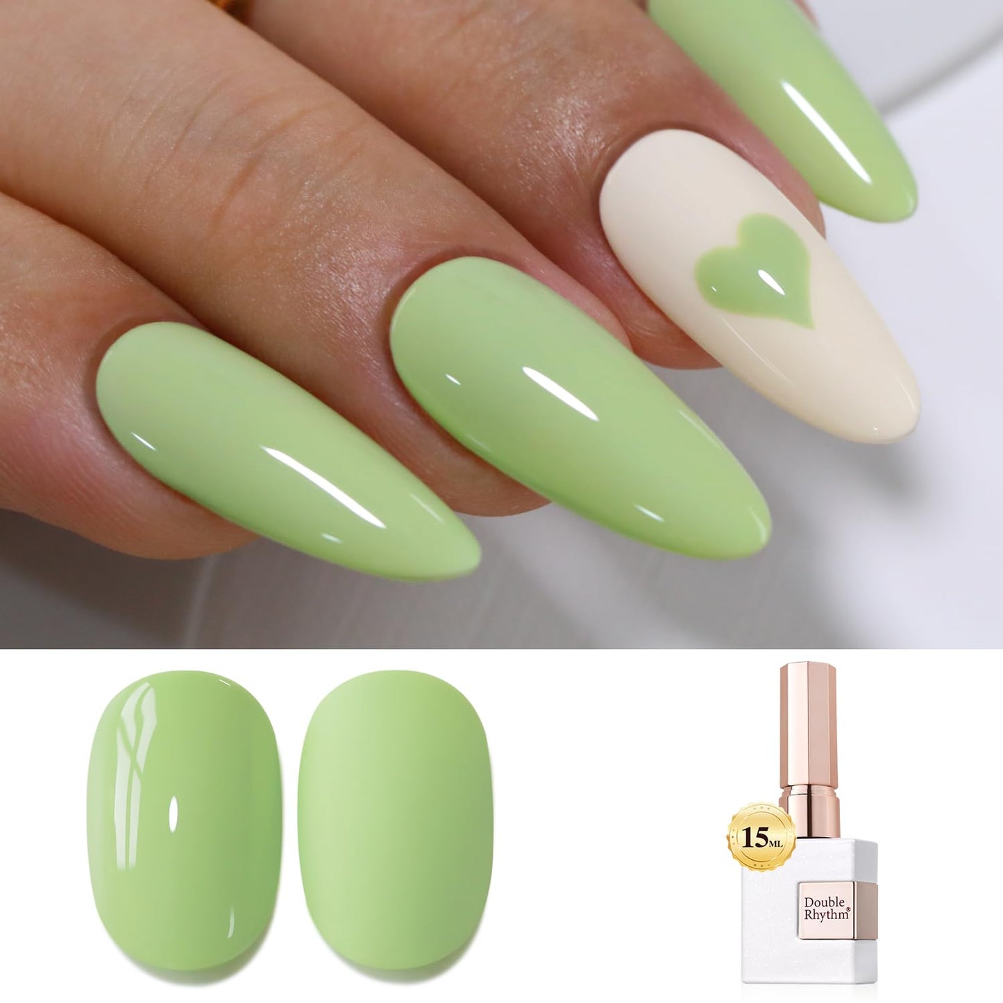 Gel Nail Polish - Translucent Light Milky Pastel for DIY Manicure | 0.5 Oz Rose Pink