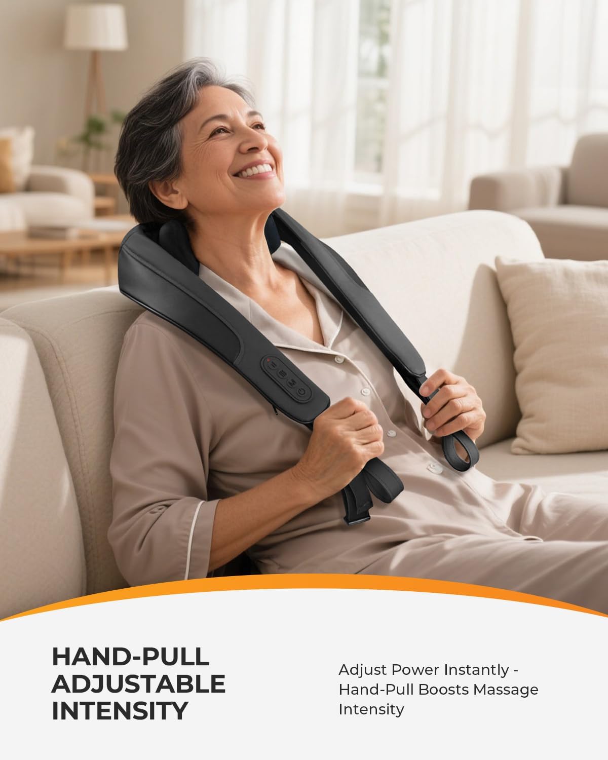 CooCoCo Cordless Neck Massager with Heat - Wearable Shiatsu for Pain Relief | Rechargeable, Hands-Free Design