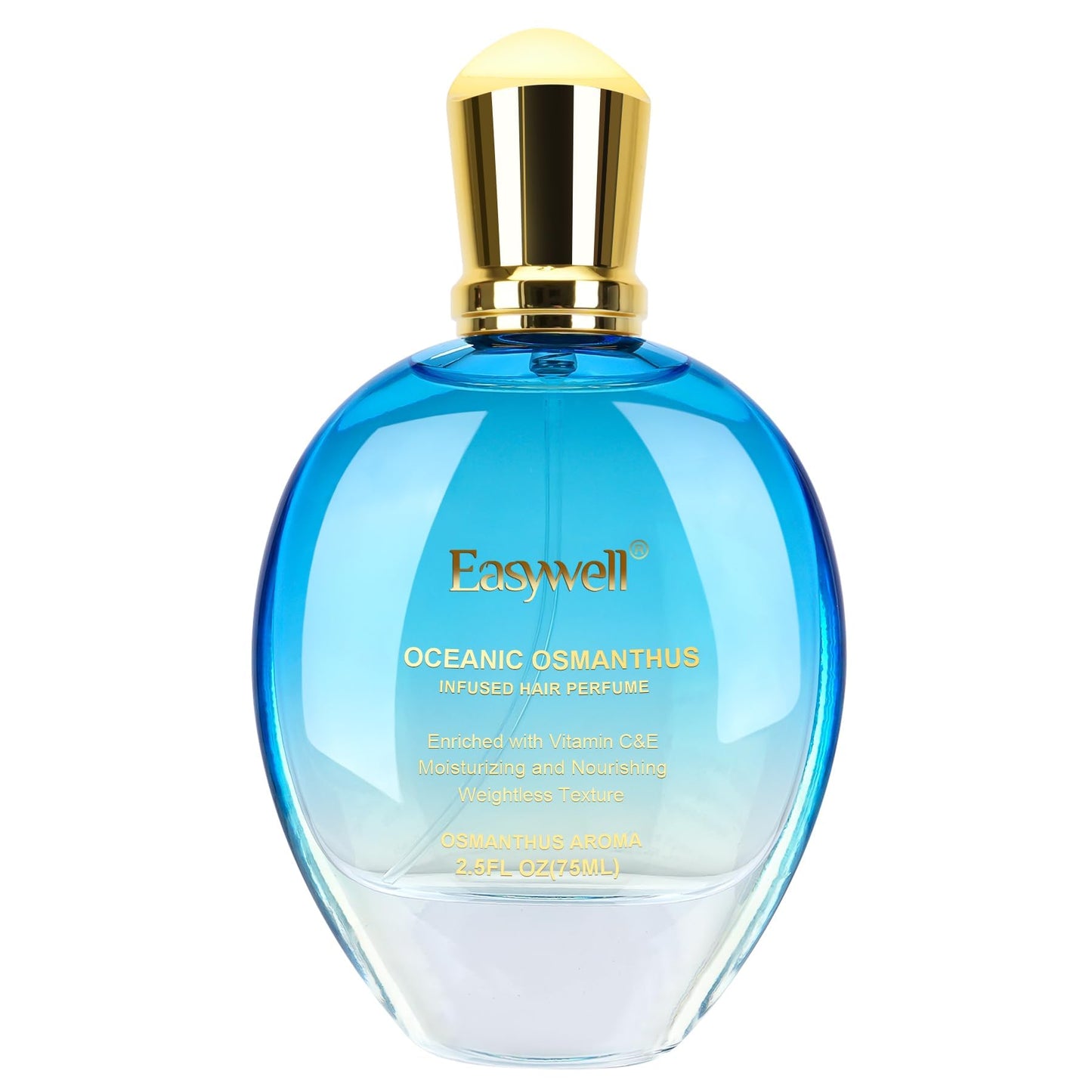 EASYWELL Hair Perfume for Women, Christmas Gift Birthday Gifts for Mom and girls, Leave In Conditioner Spray with Vitamin B5, Hair Care Fragrance, Hair Oil Mist, Oceanic Osmanthus, 2.5 fl oz