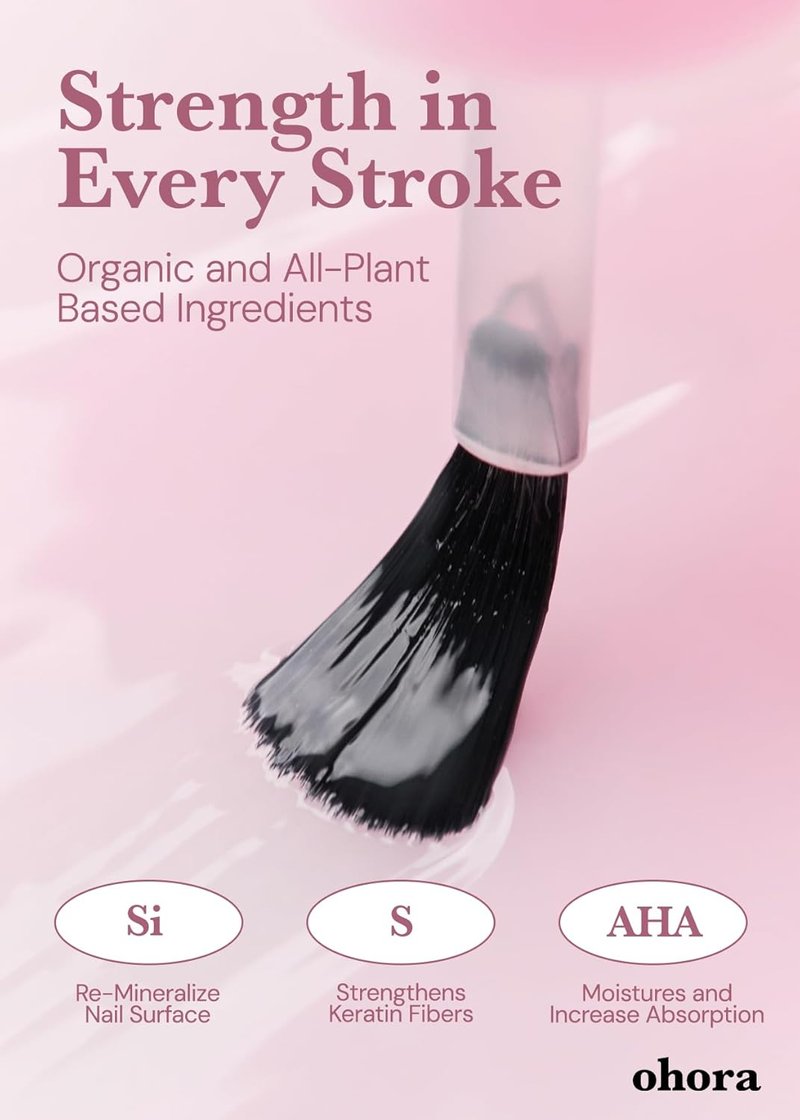 ohora Gel Nail Care - Pro Nail Strengthener for Healthy, Strong Nails | Easy Application & Removal