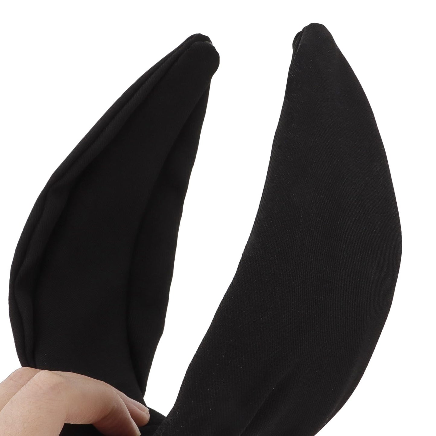 YISSION Wide Black Knot Headband for Women & Girls - Stretchy Fashion Hair Accessory for Taming Flyaways & All-Day Comfort