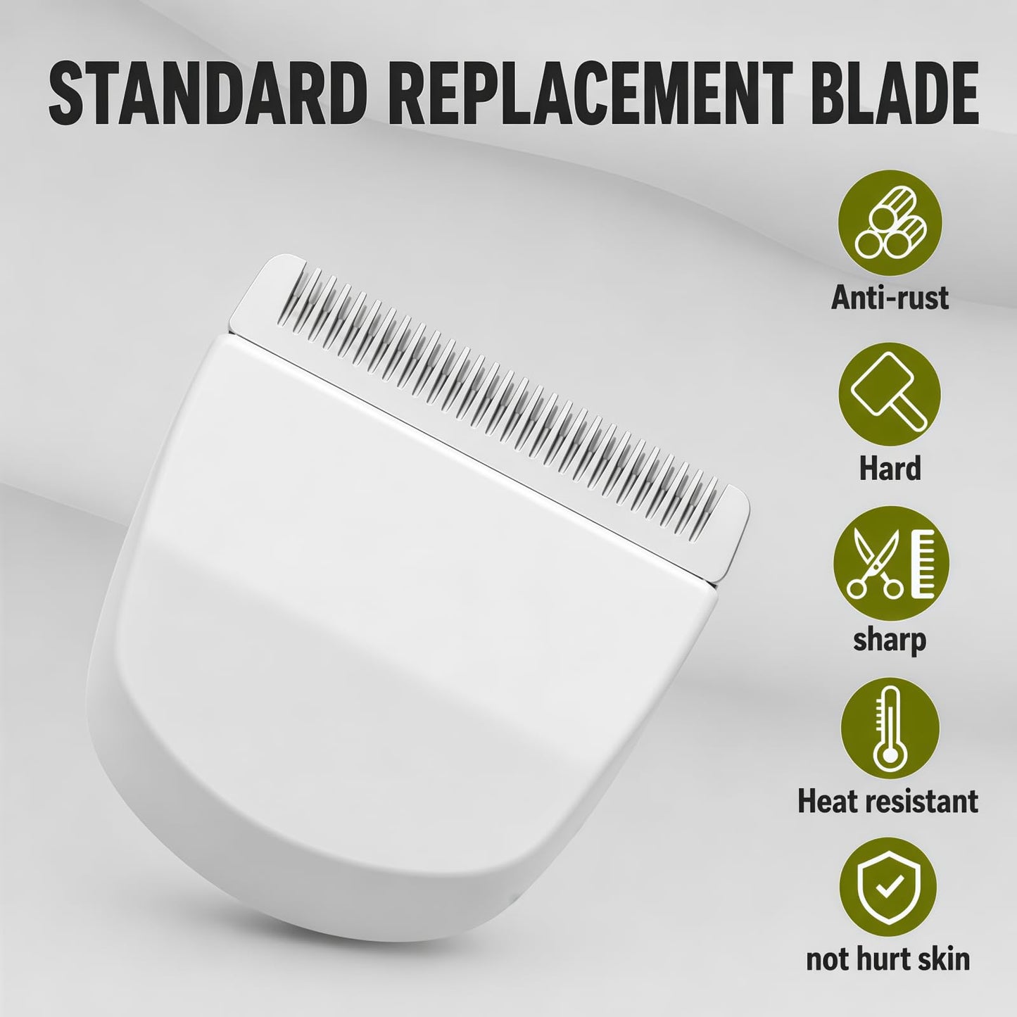 2 Pack Professional Peanut Clipper/Trimmer Snap On Replacement Blades #2068-300 - Compatible with Wahl Peanut Hair Clipper/Trimmer, White